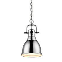  3602-S CH-CH - Duncan Small Pendant with Chain in Chrome with a Chrome Shade